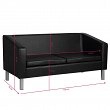 Sofa Gabbiano BM18003 do poczekalni fryzjerskiej, czarna Gabbiano 5906717421020