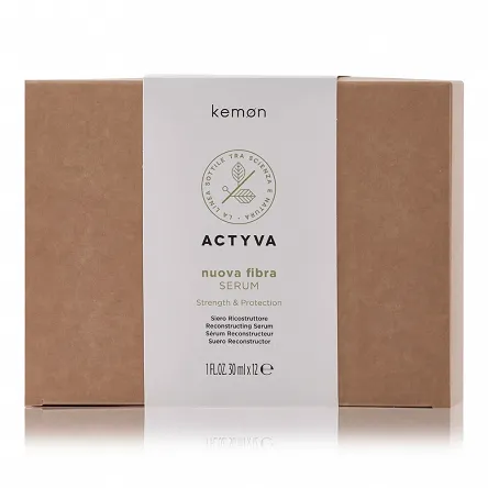 Serum Kemon Actyva Nouva Fibra regeneracyjne do włosów zniszczonych i osłabionych 12x30ml Serum do włosów Kemon 8020936060987