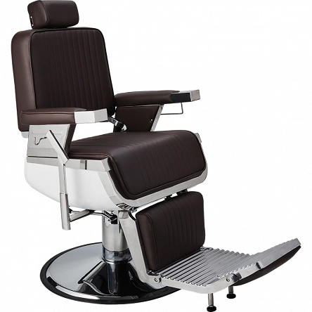 Fotel barberski Ayala LORD brązowy z regulacją wysokości dostępny w 48h Fotele barberskie Ayala