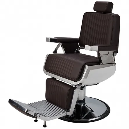 Fotel barberski Ayala LORD brązowy z regulacją wysokości dostępny w 48h Fotele barberskie Ayala