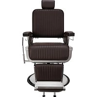 Fotel barberski Ayala LORD brązowy z regulacją wysokości dostępny w 48h Fotele barberskie Ayala
