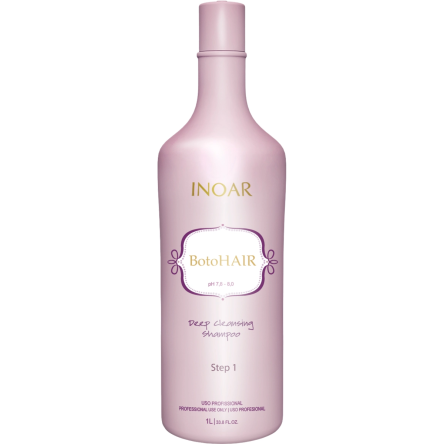 Szampon Inoar BotoHair do zabiegu termicznej odbudowy włosów BotoHair 1000ml Kosmetyki przed keratynowym prostowaniem | preparat przed prostowaniem włosów Inoar 7896468372659