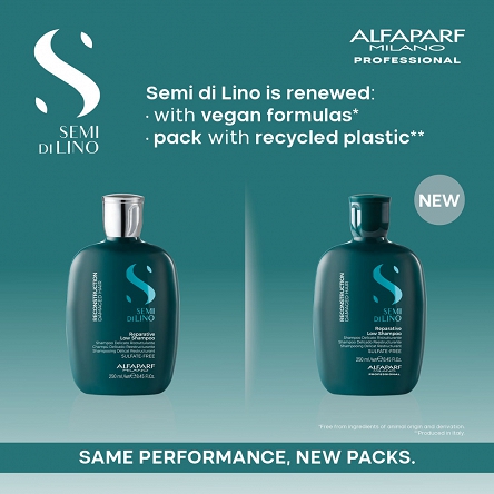 Szampon Alfaparf Semi Di Lino RECONSTRUCTION regenerujący włosy zniszczone 250ml Szampon regenerujący włosy Alfaparf 8022297152394