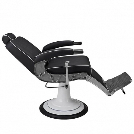 Fotel fryzjerski Ayala BARBER STIG czarny męski dostępny w 48H Fotele barberskie Ayala