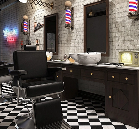 Fotel fryzjerski Ayala BARBER STIG czarny męski dostępny w 48H Fotele barberskie Ayala