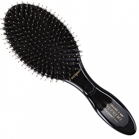 Szczotka Olivia Garden Ceramic Ion Supreme Black Combo do włosów Szczotki do włosów Olivia Garden 5414343006448