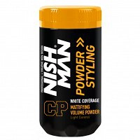 Puder Nishman Powder Styling CP White Coverage, do stylizacji włosów siwych 20g Puder do włosów męski NishMan 8682035081012
