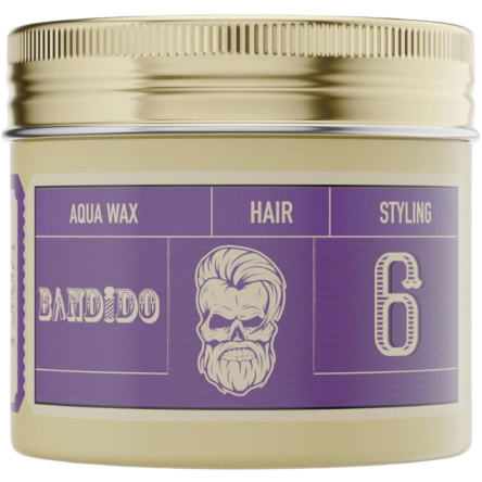 Wosk Bandido Hair Aqua Wax 6 Medium do stylizacji włosów o średnim chwycie dla mężczyzn 125ml Wosk do włosów dla mężczyzn Bandido 8681863082376