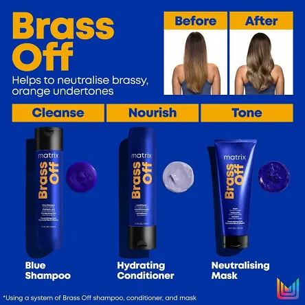 Szampon Matrix Brass Off ochładzający kolor do włosów blond 300ml Szampony do włosów Matrix 3474636484805
