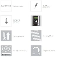 Prostownica do włosów Gamma Piu Extra PRO LCD z powłoką tytanową, złota Prostownice do włosów Gamma Piu 8021660009761