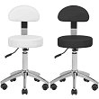 Taboret kosmetyczny Activ Am-304 biały lub czarny dostępny w 48h Hokery fryzjerskie Activ 5906717401312
