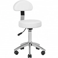 Taboret kosmetyczny Activ Am-304 biały lub czarny dostępny w 48h Hokery fryzjerskie Activ