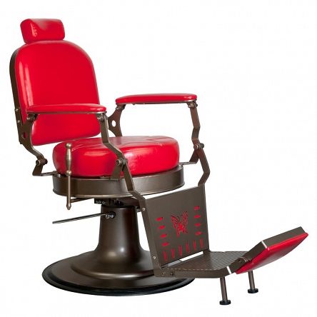 Fotel Gabbiano Red Star barberski czerwony dostępny w 48h Fotele barberskie Gabbiano 5906717417047