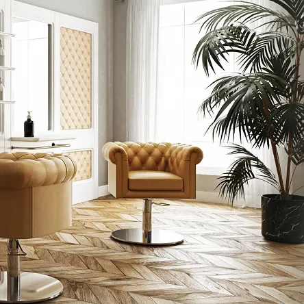 Fotel fryzjerski Panda DUKE w stylu Chesterfield Fotele fryzjerskie Panda  