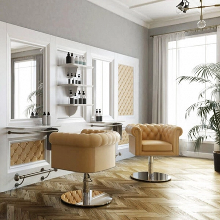 Fotel fryzjerski Panda DUKE w stylu Chesterfield Fotele fryzjerskie Panda  