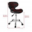 Taboret Gabbiano Q-4599 czarny dostępny w 48H Hokery barberskie Gabbiano