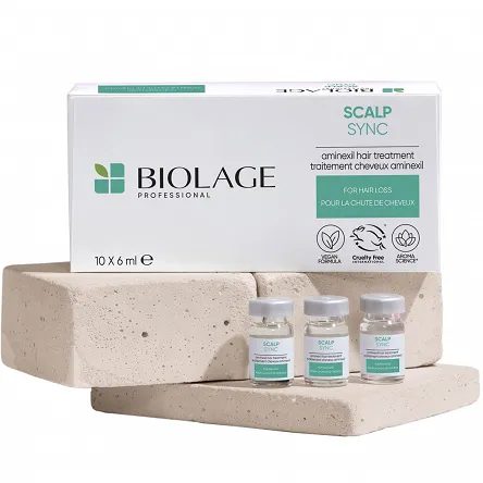 Ampułki Biolage Scalp Sync Aminexil przeciw wypadaniu włosów 6ml Przeciw wypadaniu włosów Matrix 3474630620629