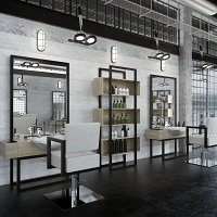 Konsoleta barberska Panda Crudo w stylu loftowym Konsole barberskie Panda