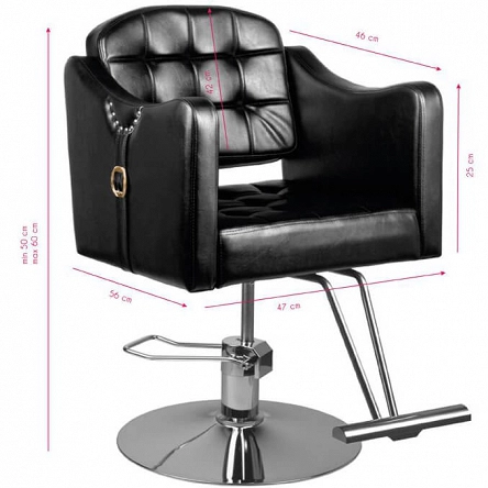 Fotel fryzjerski Hair System 0-90 czarny Hair System 5906717413995