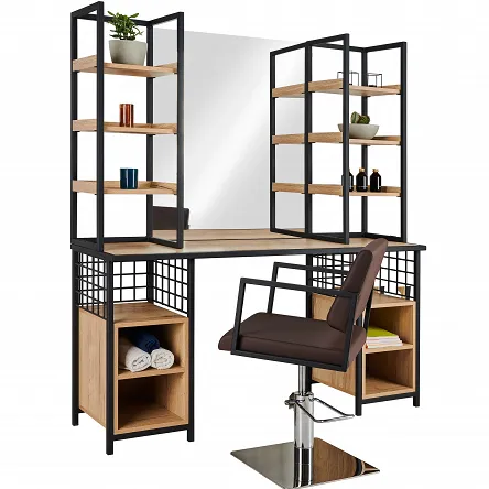 Konsoleta Ayala LOFT fryzjerska wolnostojąca, płyta laminat Konsole barberskie Ayala  
