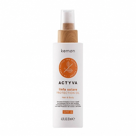 Olejek Kemon Actyva Linfa Solare SPF6 nawilżająco-ochronny do włosów i ciała 125ml Olejki do włosów Kemon 8020936062066