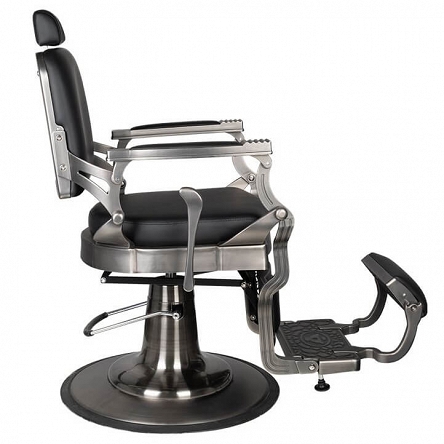 Fotel barberski Gabbiano Corrado Satin, czarny dostępny w 48h Fotele barberskie Gabbiano 5906717434488
