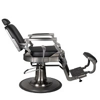 Fotel barberski Gabbiano Corrado Satin, czarny dostępny w 48h Fotele barberskie Gabbiano 5906717434488