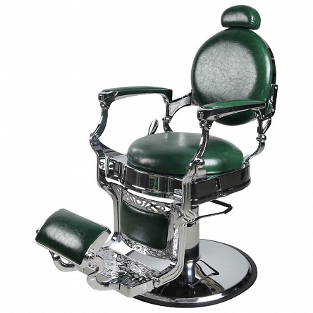 Fotel Super Salon TOMMY GREEN barberski, zielony dostępny w 48H Fotele barberskie Super Salon