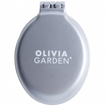 Szczotka Olivia Garden Holiday 2021, z lusterkiem do włosów, srebrna i niebieska Szczotki do włosów Olivia Garden 5414343015495