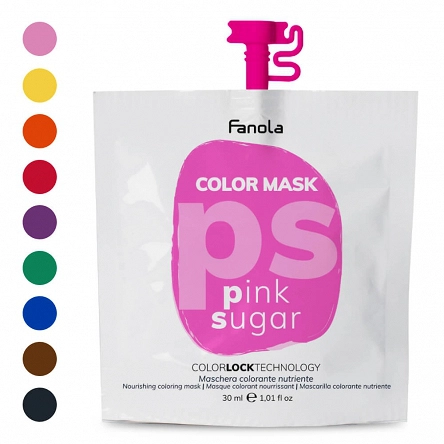 Maska koloryzująca Fanola Color Total Black do włosów, kolor czarny 30ml Maski do włosów Fanola 8008277761060