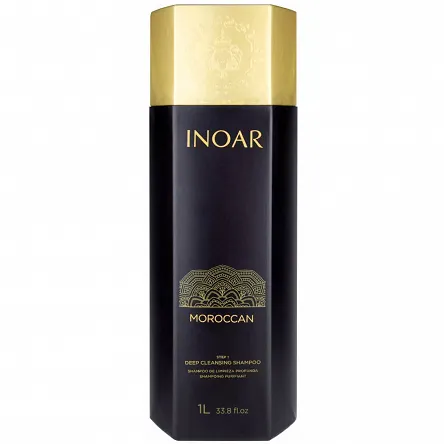Szampon INOAR Moroccan prostowanie keratynowe 1000ml Kosmetyki przed keratynowym prostowaniem | preparat przed prostowaniem włosów Inoar 7898581083634