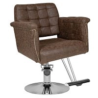 Fotel fryzjerski Hair System HS48, brązowy dostępny w 48h Fotele fryzjerskie Hair System 5906717434082