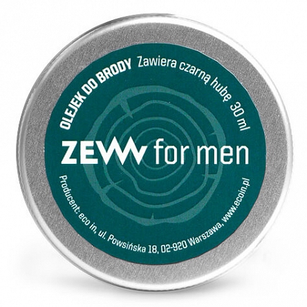Olejek ZEW for men odżywczy z czarną hubą do brody 30ml Pielęgnacja ZEW 5906874538364