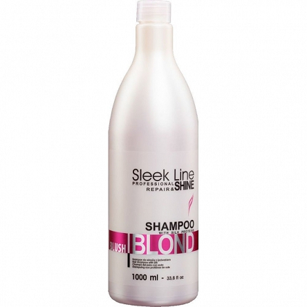 Szampon Stapiz Sleek Line Blond Blush do włosów blond z różowym barwnikiem 1000ml Szampony koloryzujące Stapiz 5906874553077