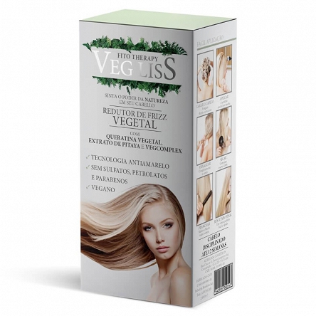 Zestaw Vegliss Fito Therapy Alisado Vegetal do keratynowego prostowania włosów 150ml Keratynowe prostowanie włosów Alterlook Professional 7898644215477
