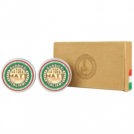 Zestaw Barbieri Italiani Natural Matt BOX Krem matujący do włosów 2 x 100ml Kremy do włosów Barbieri