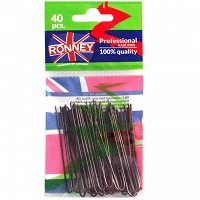 Kokówki RONNEY BROWN (A365/40) fryzjerskie brązowe długie 40szt  wsuwki i kokówki Ronney 5905094608482