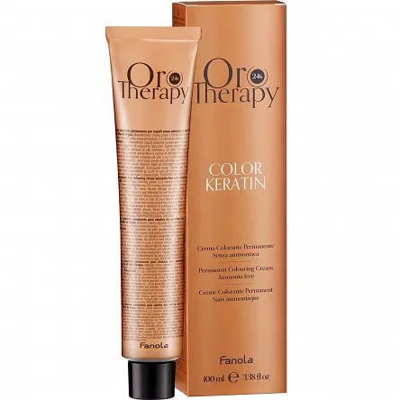 Farba Fanola Oro Therapy Color Keratin Oro Puro w kremie do trwałej koloryzacji bez amoniaku 100ml Farby do włosów Fanola 8032947864249
