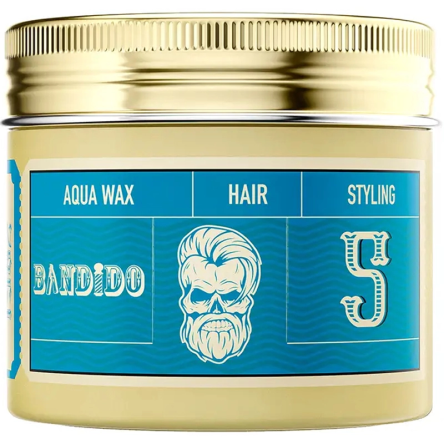 Wosk Bandido Hair Aqua Wax 5 Medium do stylizowania włosów o średnim chwycie dla mężczyzn 125ml Wosk do włosów dla mężczyzn Bandido 8681863082345