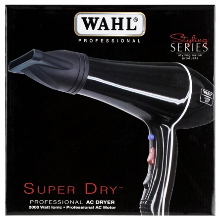Suszarka Wahl Super Dry, do włosów, kolor czarny z jonizacją 2000W Suszarki do włosów Wahl 4015110009207