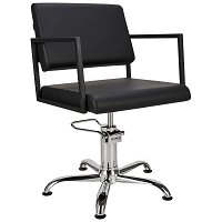 Fotel Ayala LOFT fryzjerski, czarny na bazie pająk dostępny w 48H Fotele fryzjerskie Ayala