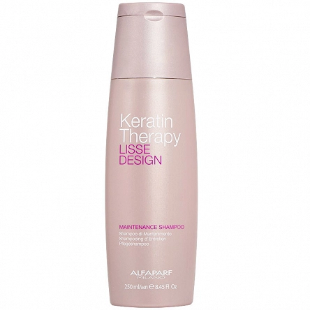 Szampon Alfaparf Keratin Therapy Lisse Design 250ml po keratynowym prostowaniu włosów Przed i po keratynowym prostowaniu Alfaparf 8022297141428