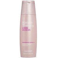 Szampon Alfaparf Keratin Therapy Lisse Design 250ml po keratynowym prostowaniu włosów Przed i po keratynowym prostowaniu Alfaparf 8022297141428