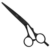 Nożyczki Kasho Silver Black, fryzjerskie offsetowe, rozmiary 5.5'', 6'', 6.5''