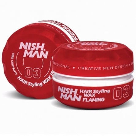 Pomada Nishman Styling Wax 03 Flaming do włosów o zapachu mango, mocna 150ml Kosmetyki do stylizacji NishMan 8681665066024
