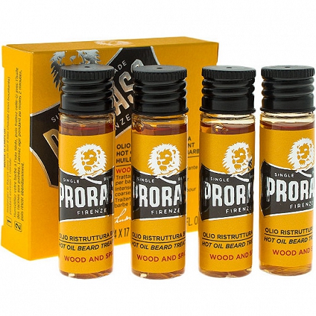 Olejki Proraso Wood & Spice Hot Oil do pielęgnacji brody 4x17ml Pielęgnacja Proraso 8004395001798