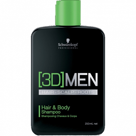 Szampon Schwarzkopf 3D Men Hair&Body do włosów i ciała dla mężczyzn 250ml Szampony nawilżające Schwarzkopf 4045787264487
