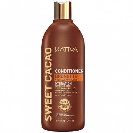 Odżywka Kativa Sweet Cacao nawilżająca do włosów zniszczonych o zapachu kakao 500ml Odżywka nawilżająca do włosów Kativa 7750075029484
