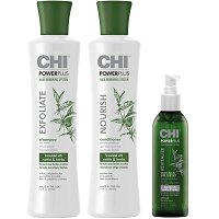 Zestaw Farouk CHI Power Plus produktów z naturalnymi składnikami pielęgnujących skórę głowy