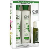 Zestaw CHI Power Plus produktów z naturalnymi składnikami pielęgnujących skórę głowy Farouk